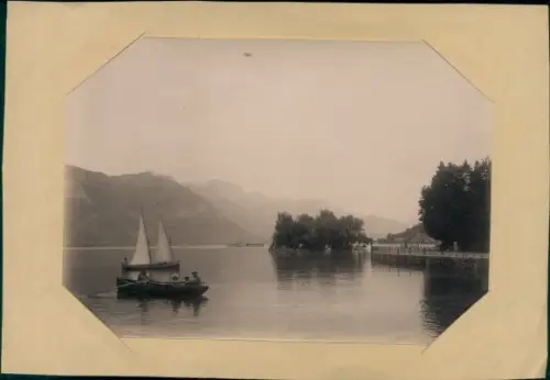 Foto Annecy Haute Savoie, Gesamtansicht, Segelboot, Ruderboot