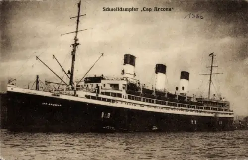 Ak Schnelldampfer Cap Arcona, HSDG
