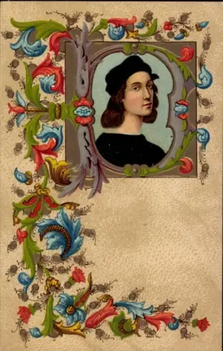 Passepartout Ak Maler Raffael, Portrait