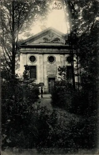 Ak Alt Zella Nossen in Sachsen, Mausoleum im Park