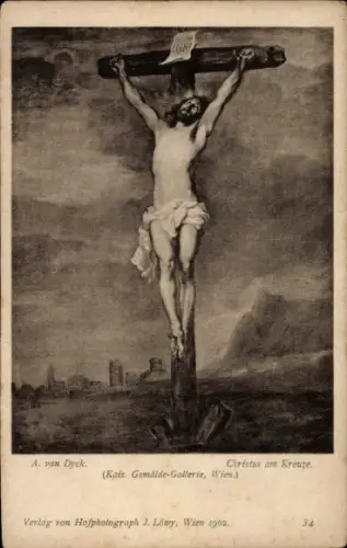 Künstler Ak Dyck, A. van, Christus am Kreuze