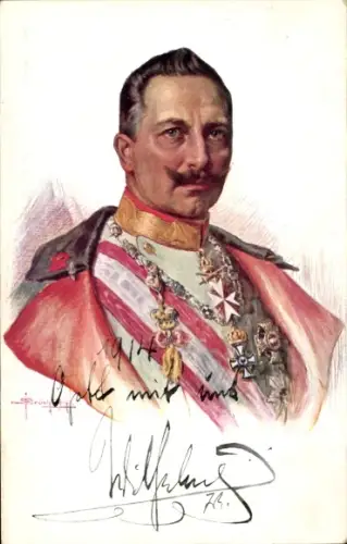 Künstler Ak Kaiser Wilhelm II., Portrait, Kuk Kriegsfürsorge