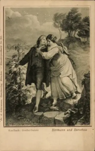 Künstler Ak Kaulbach, W. von, Hermann und Dorothea, Goethe