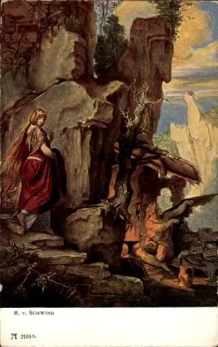 Künstler Ak Schwind, Moritz von, Wieland, der Schmied, Ackermann 213 2168