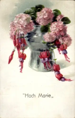 Ak Hoch Marie, Blumenstrauß