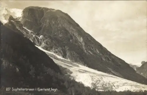 Ak Suphellerbræen Fjærland, Norwegen, Ausläufer des großen Jostedalsbreen-Gletscher