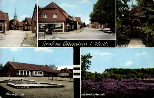 Ak Ottenstein in Niedersachsen, Ahauser Straße, Kindergarten, Sankt Johannes Kapelle