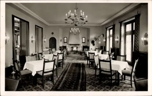 Ak Angermund Düsseldorf am Rhein, Hotel Haus Litzbrück, Speiseraum