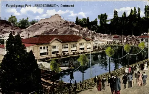 Ak Nordstadt Dortmund im Ruhrgebiet, Fredenbaum Park, Vergnügungs-Park Fredenbaum,  Teich, Promen