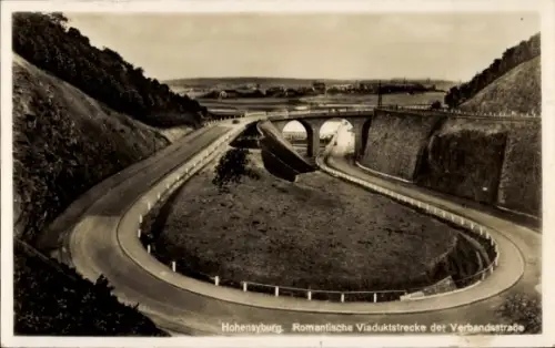 Ak Hohensyburg Syburg Dortmund,  Romantische Viaduktstrecke der Verbandsstraße