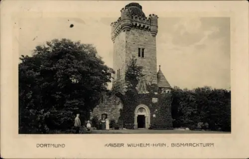 Ak Hörde Dortmund im Ruhrgebiet Westfalen,  Kaiser-Wilhelm-Hain, Bismarckturm