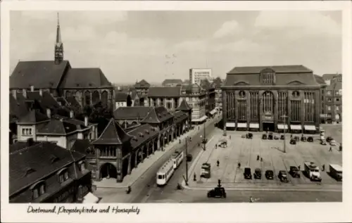 Ak Dortmund im Ruhrgebiet, Propsteykirche, Hansaplatz