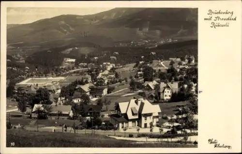 Ak Brückenberg b. Krummhübel Schlesien, Strandbad Rübezahl