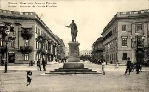 Ak Odessa Ukraine, Denkmal Duc de Richelieu