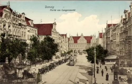 Ak Gdańsk Danzig, Langenmarkt