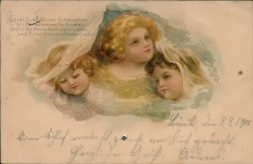 Glitzer Litho Lenkt Eurer Blickes Sonnenschein, ins Menschenherz, ihr Engelein