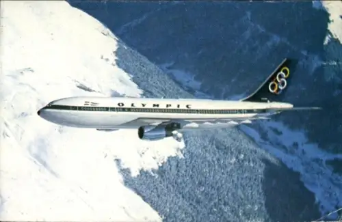 Ak Griechisches Passagierflugzeug, Airbus A300, Olympic Airways