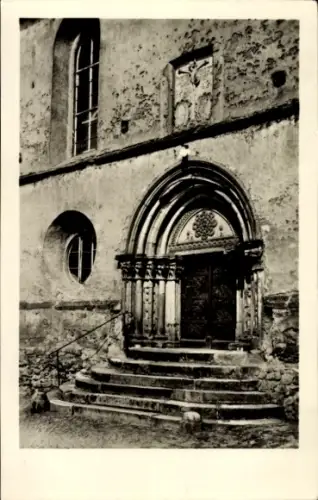 Ak Alt Zella Nossen in Sachsen, Seitenportal der Kirche