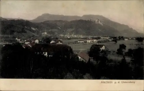 Ak Hallein in Salzburg, Panorama gegen den Untersberg
