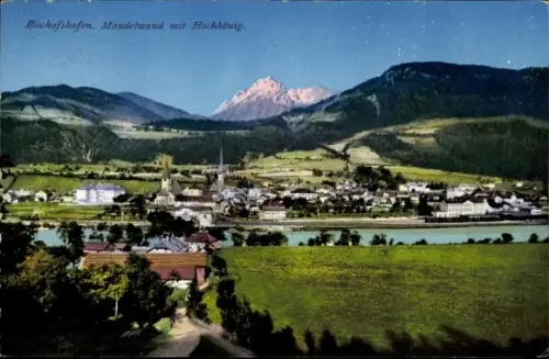 Ak Bischofshofen in Salzburg, Mandelwand mit Hochkönig