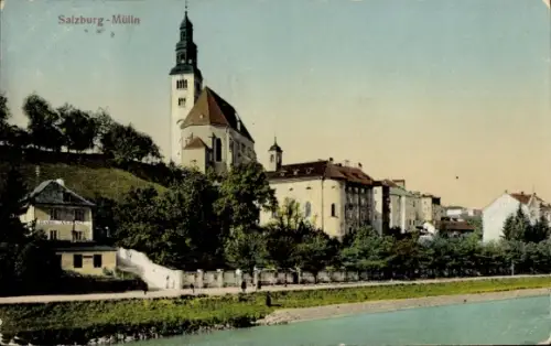 Ak Mülln Salzburg in Österreich, Teilansicht