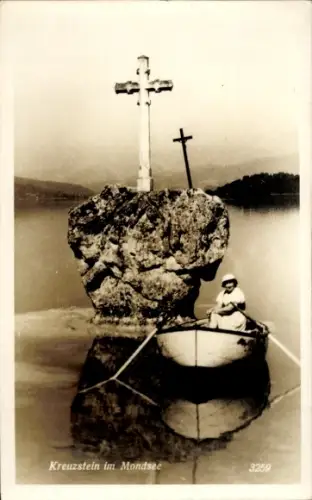 Ak Mondsee Oberösterreich, Kreuzstein