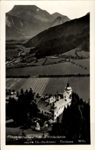 Ak Admont Steiermark, Schloss Röthelstein, Fliegeraufnahme