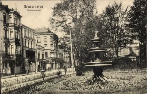 Ak Bremerhaven, Kirchenplatz