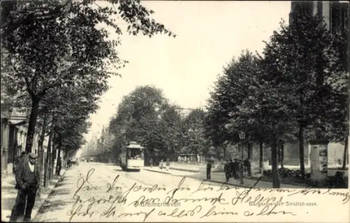 Ak Geestemünde Bremerhaven, Bürgermeister-Smidtstraße, Straßenbahn, Allee