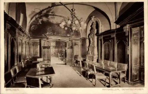 Ak Hansestadt Bremen,  Ratskeller, Senatszimmer