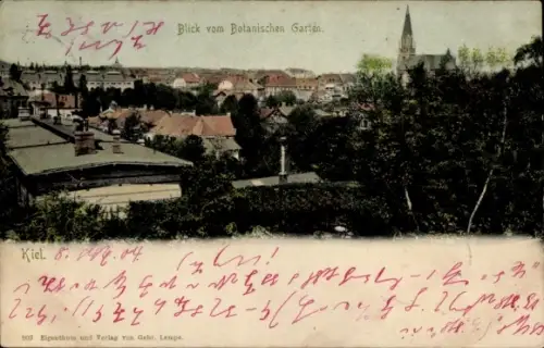 Ak Kiel, Blick vom Botanischen Garten,  Verlag Gebr. Lempe