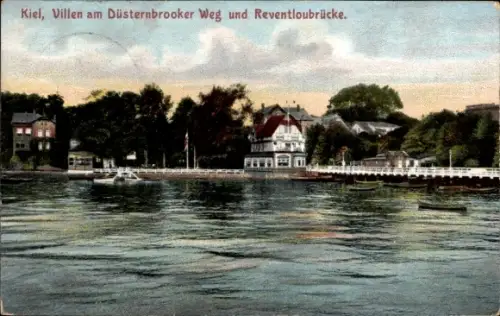 Ak Kiel, Villen, Düsternbrooker Weg, Reventloubrücke
