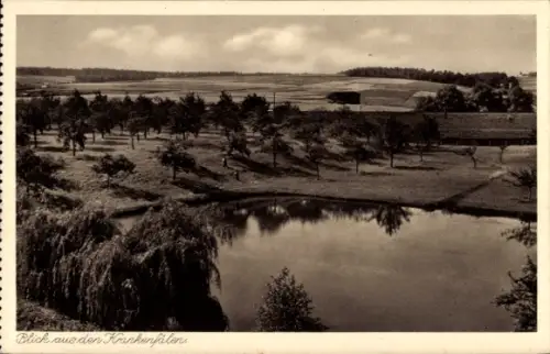 Ak Lichtenstein Callnberg Sachsen, Bezirkskrankenhaus, Blick aus den Krankensälen