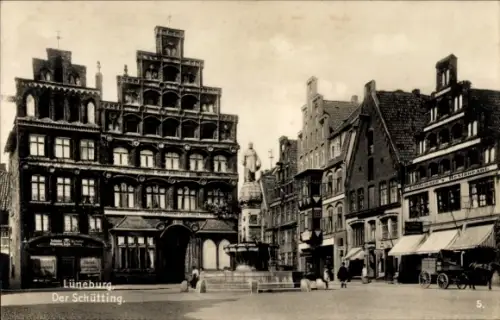 Ak Lüneburg in Niedersachsen,  Der Schütting, Brunnen