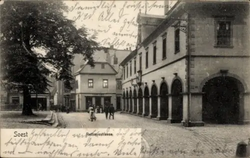 Ak Soest in Westfalen, Rathausstraße