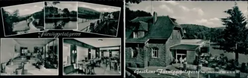 Klapp Ak Herscheid im Sauerland, Gasthof Fürwiggetalsperre