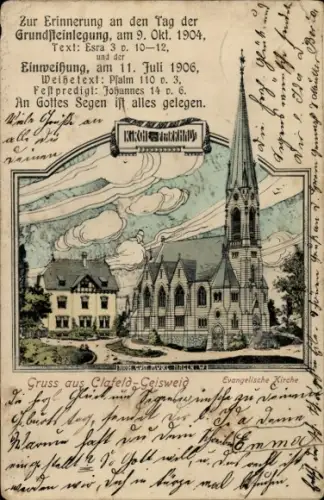 Litho Klafeld Geisweid Siegen in Westfalen, Evangelische Kirche