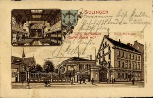 Ak Solingen, Burg Hohenscheid,  Hotel-Restaurant Bayrischer Hof, Hotel Portugal, Saal-Innenansich