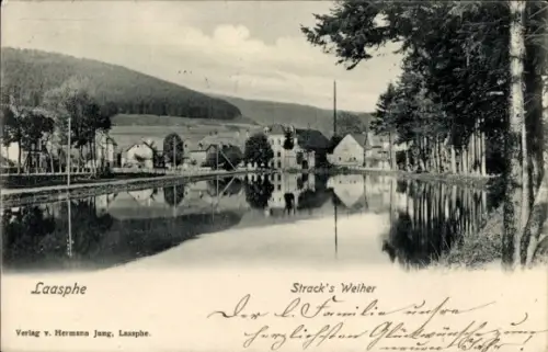 Ak Bad Laasphe in Westfalen,  Strack's Weiher, Verlag v. Hermann Jung