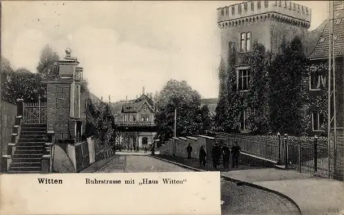 Ak Witten an der Ruhr, Haus Witten mit Ruhrstraße