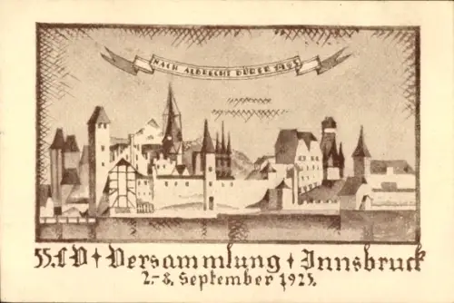 Ak Innsbruck in Tirol, 55. CV-Versammlung, 2-8. September 1925