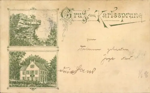 Litho Saverne Zabern Elsass Bas Rhin, Karlssprung