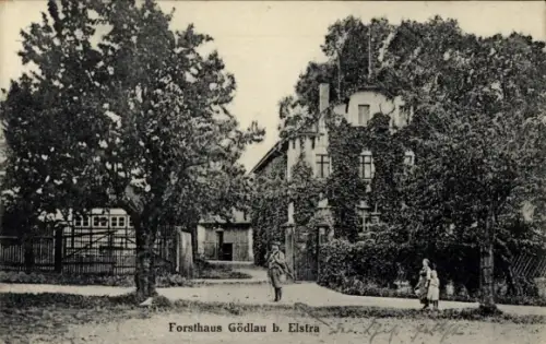 Ak Gödlau Rauschwitz Elstra Oberlausitz, Forsthaus