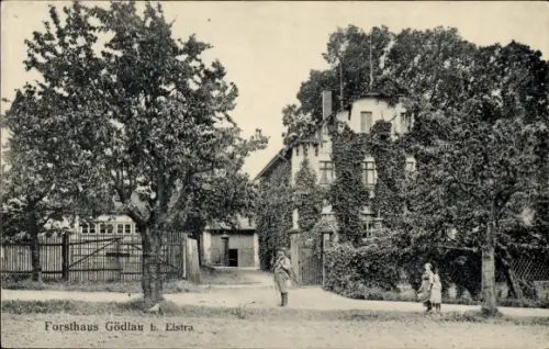 Ak Gödlau Rauschwitz Elstra Oberlausitz, Forsthaus