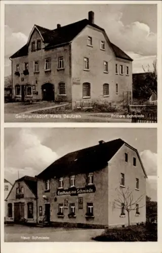 Ak Geissmannsdorf Geißmannsdorf Bischofswerda in Sachsen, Frühere Schmiede, Gasthaus zur Schmiede
