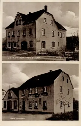 Ak Geissmannsdorf Geißmannsdorf Bischofswerda in Sachsen, Frühere Schmiede, Gasthaus zur Schmiede