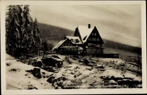 Ak Szklarska Poręba Schreiberhau Riesengebirge Schlesien, Zackelfallbaude, Schronisko Kamieńczyk