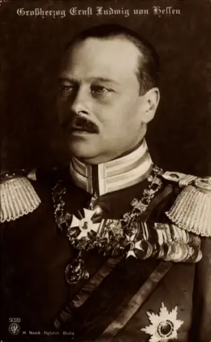 Ak Großherzog Ernst Ludwig von Hessen, Portrait in Uniform, Orden