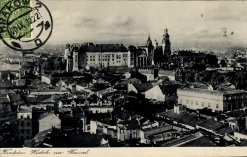 Ak Kraków Krakau Polen, Wawel, Gesamtansicht
