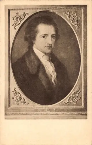 Künstler Ak Kauffmann, Angelika, Schriftsteller Johann Wolfgang von Goethe, Portrait